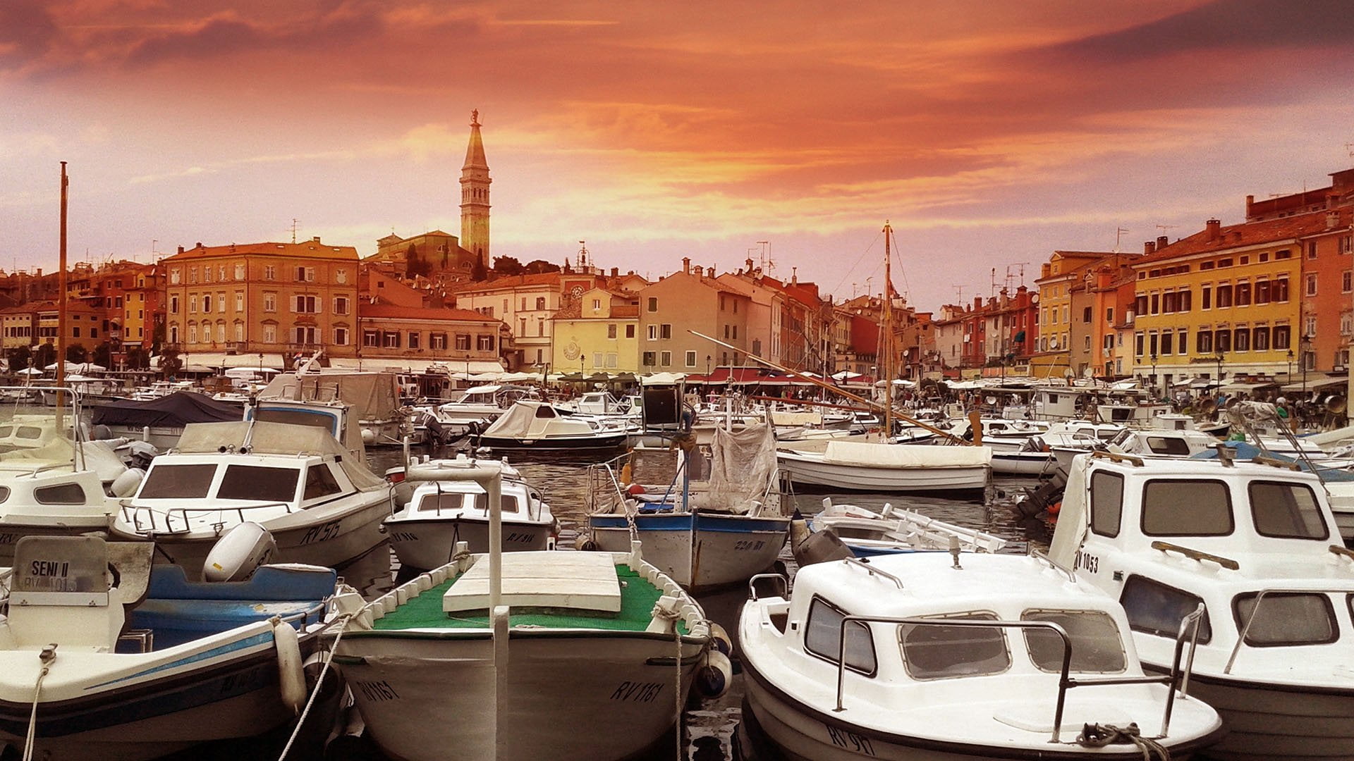 Rovinjska marina s brodicama